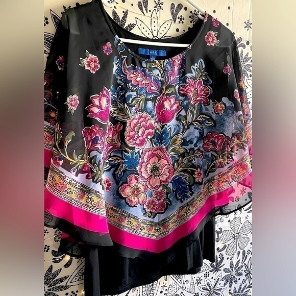 Apt 9 flowy floral blouse top comfy casual - Picture 5 of 7